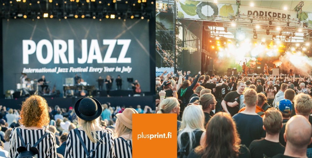 Plusprint on solminut yhteistyösopimukset Porin suurimpien festivaalien Pori Jazzin ja Porisperen kanssa.